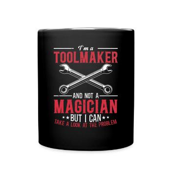 Mécanicien d’outils - Pas un magicien, juste un génie - Mug uni - noir - Devant
