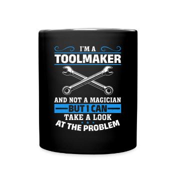 Tool Mechanic - Not a Magician, Just a Genius - Full Colour Mug - black - Front