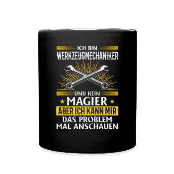 Tool Mechanic - Not a Magician, Just a Genius - Full Colour Mug - black - Front