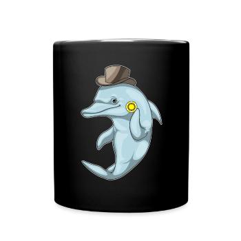 Dolphin Poker Jetons de Poker - Mug uni - noir - Devant
