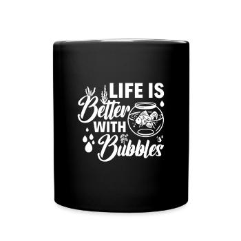 La vie est plus belle avec Bubbles - Aquascaping Aquarium - Mug uni - noir - Devant