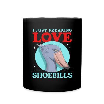 Schuhschnabel Vögel Shoebill Vogel Geschenk - Tasse einfarbig - Schwarz - Vorne