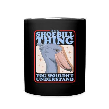 Schuhschnabel Vogel Shoebill Vögel Geschenk - Tasse einfarbig - Schwarz - Vorne