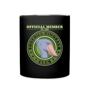 Schuhschnabel Vogel | Shoebill Vögel Geschenk - Tasse einfarbig - Schwarz - Vorne