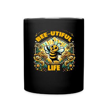 Bienenliebhaber Bienenzüchter Naturfreunde Imker - Tasse einfarbig - Schwarz - Vorne