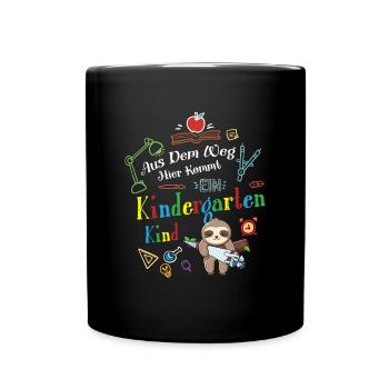 Out of the way: Here comes a kindergartner - Full Colour Mug - black - Front