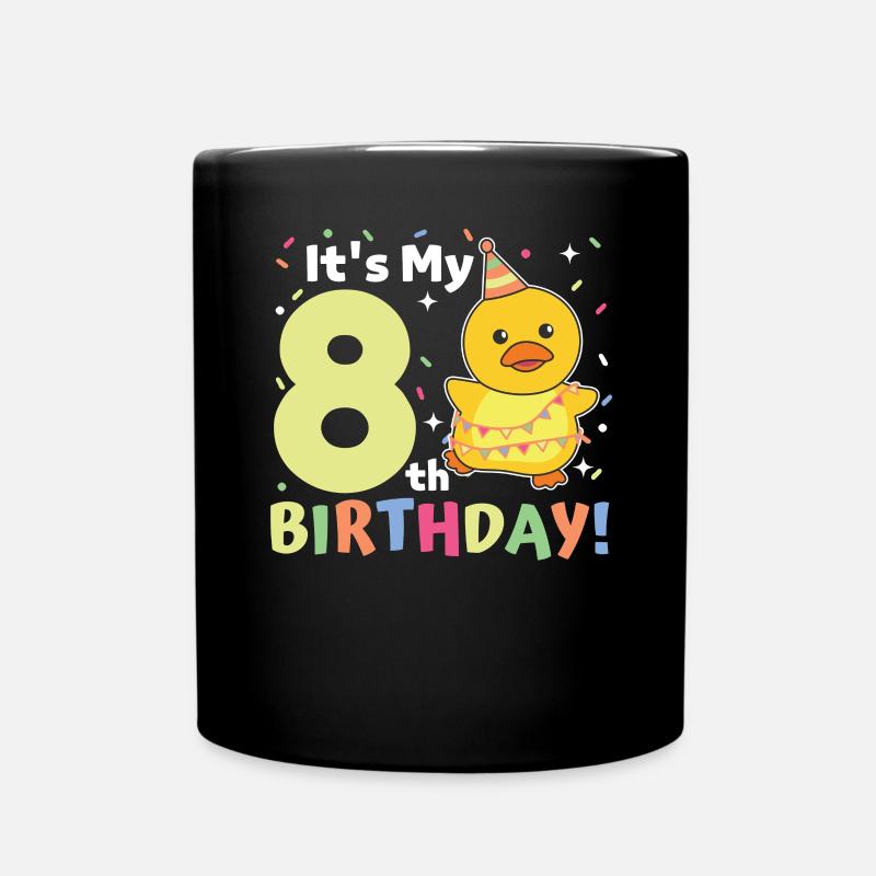 Canard pour les enfants de 8 ans de huit ans - Mug uni - noir