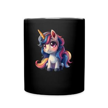 Licorne Kawaii Japonais - Mug uni - noir - Devant