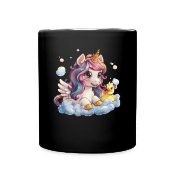 Licorne Bain Moussant Kawaii Japonais - Mug uni - noir - Devant