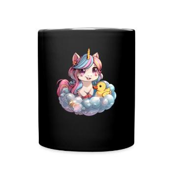 Licorne Bain Moussant Kawaii Japonais - Mug uni - noir - Devant