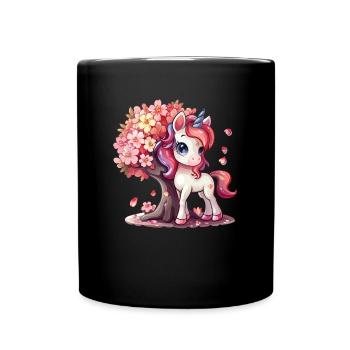 Licorne Kawaii Japonais - Mug uni - noir - Devant