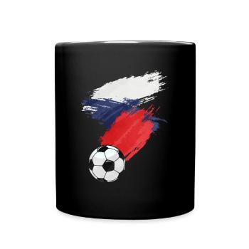 Drapeau de football de la République tchèque - Mug uni - noir - Devant