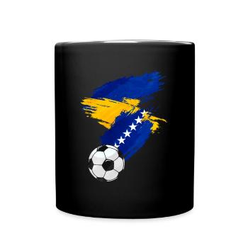 Bosnia and Herzegovina Football Football Flag - Full Colour Mug - black - Front