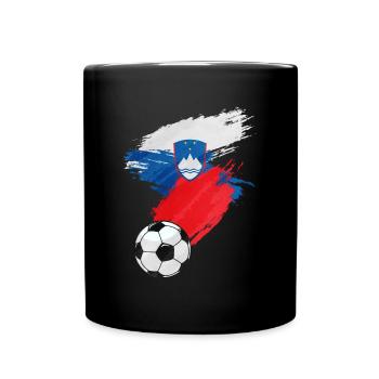 Slovenia Football Flag - Full Colour Mug - black - Front