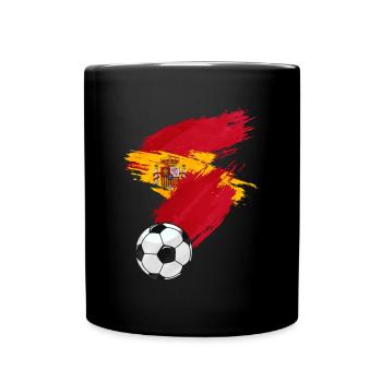 Spain Football Flag - Full Colour Mug - black - Front
