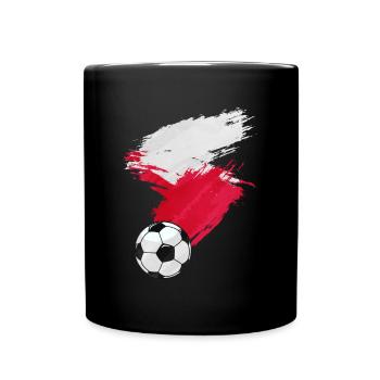 Poland Football Flag - Full Colour Mug - black - Front