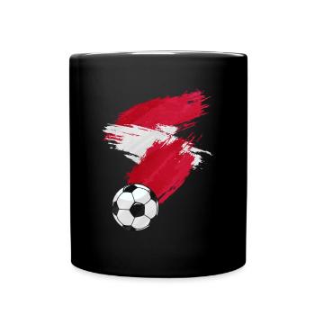 Austria Football Flag - Full Colour Mug - black - Front