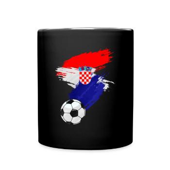 Croatia Football Flag - Full Colour Mug - black - Front