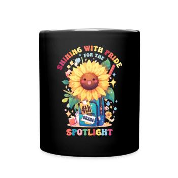 Shinging With Pride 4th Grade Kawaii Sunflower - Full Colour Mug - black - Front