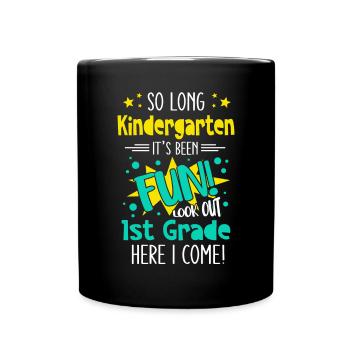 1. Klasse Einschulung Lustiger Spruch Junge Schule - Tasse einfarbig - Schwarz - Vorne