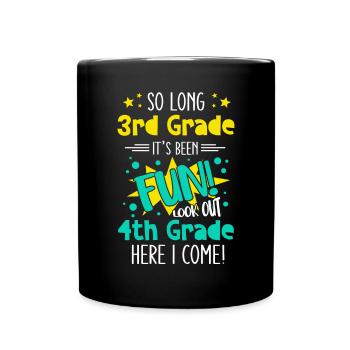 4th Grade Elementary School Funny Saying Young School - Full Colour Mug - black - Front