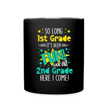 2nd Grade Elementary School Funny Saying Young School - Full Colour Mug - black - Front