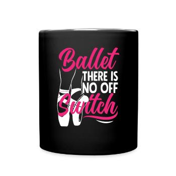 Süßes Ballerina Ballettänzerin Geschenk - Tasse einfarbig - Schwarz - Vorne