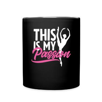 Süßes Ballerina Ballettänzerin Geschenk - Tasse einfarbig - Schwarz - Vorne