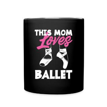 Süßes Ballerina Ballettänzerin Geschenk - Tasse einfarbig - Schwarz - Vorne