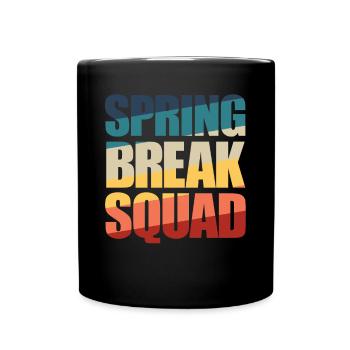 Spring Break Squad Retro Spring Break - Tasse einfarbig - Schwarz - Vorne