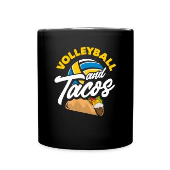 Lustiges Volleyball Geschenk - Tasse einfarbig - Schwarz - Vorne