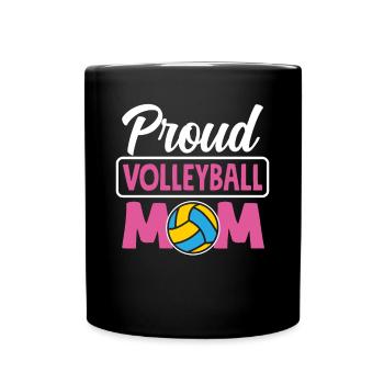 Lustiges Volleyball Geschenk - Tasse einfarbig - Schwarz - Vorne