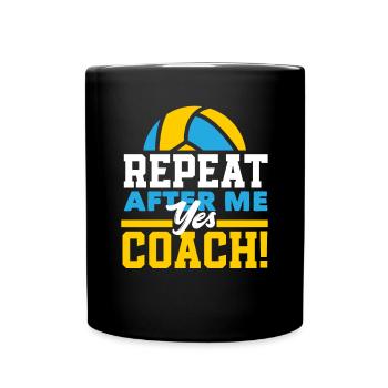 Lustiges Volleyball Geschenk - Tasse einfarbig - Schwarz - Vorne