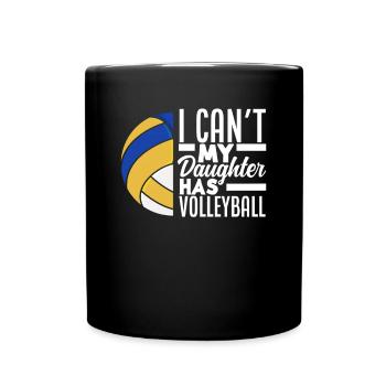 Lustiges Volleyball Geschenk - Tasse einfarbig - Schwarz - Vorne