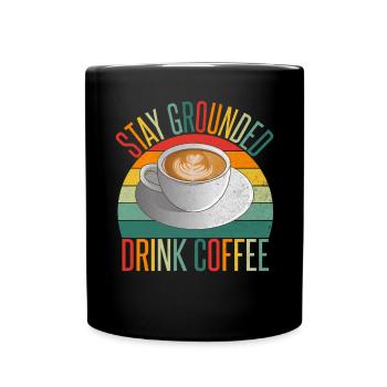 Coffee Gifts - Tasse einfarbig - Schwarz - Vorne