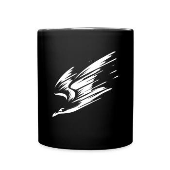 Sturzflug Tiefflieger Möwe Pilot Urlaub T-Shirt - Tasse einfarbig - Schwarz - Vorne