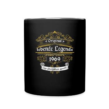 1969 Geburtstag lebende Legende zur perfektion - Tasse einfarbig - Schwarz - Vorne