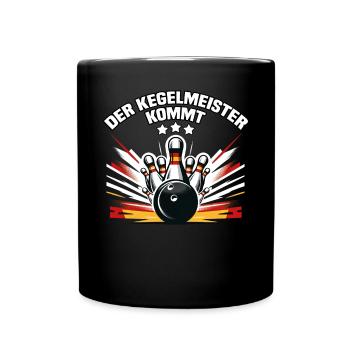 The bowling master is coming to Kegel Bowling Club Design - Full Colour Mug - black - Front