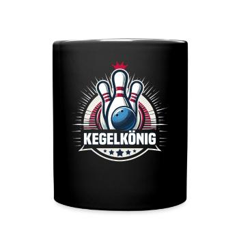 Bowling King Skittles Bowling Club Design for Bowling - Full Colour Mug - black - Front