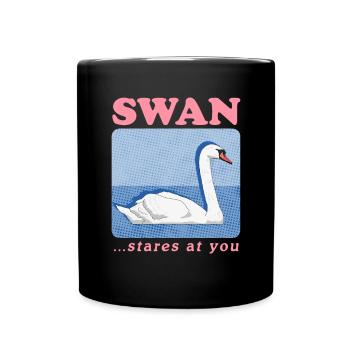Schwan Schwanenliebhaber Schwäne Geschenk - Tasse einfarbig - Schwarz - Vorne