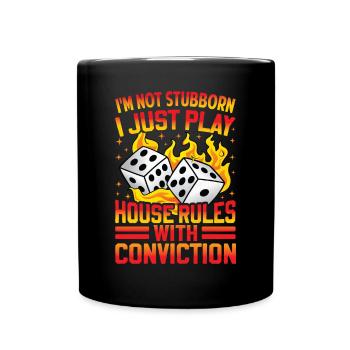 Jeu de société de craps Lover de jeu de société Outf - Mug uni - noir - Devant