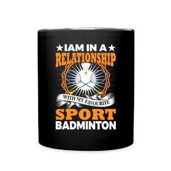 Un partenaire de double de badminton pense que je suis génial - Mug uni - noir - Devant