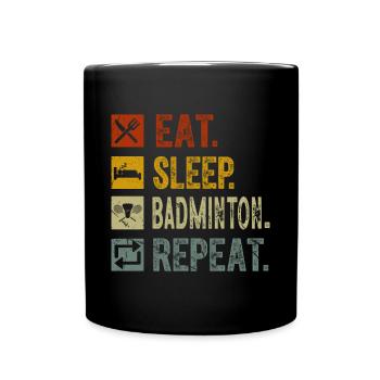 Badminton-spieler-badminton-lehrer-bekleidung - Tasse einfarbig - Schwarz - Vorne