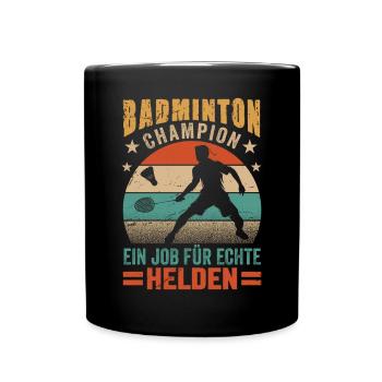 Badminton Stress - Caused By Not Playing Enough - Tasse einfarbig - Schwarz - Vorne