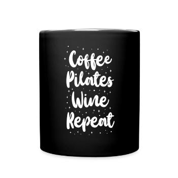 Pilates Instructor Teacher Coffee - Full Colour Mug - black - Front