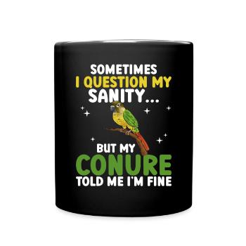 Molina Parakeet Parrot Bird Parakeet - Full Colour Mug - black - Front
