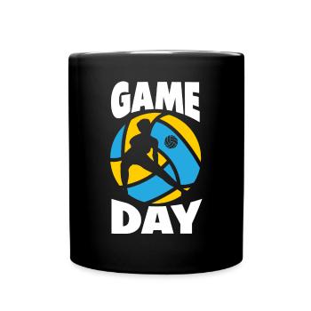 Lustiges Volleyball Geschenk - Tasse einfarbig - Schwarz - Vorne