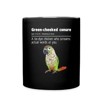 Molina Parakeet Parrot Bird Parakeet - Full Colour Mug - black - Front