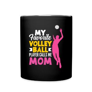 Lustiges Volleyball Geschenk - Tasse einfarbig - Schwarz - Vorne