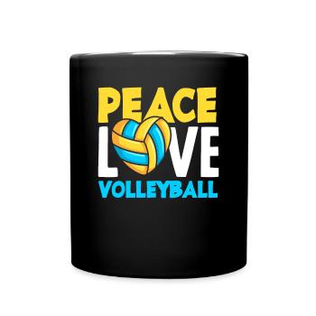 Lustiges Volleyball Geschenk - Tasse einfarbig - Schwarz - Vorne
